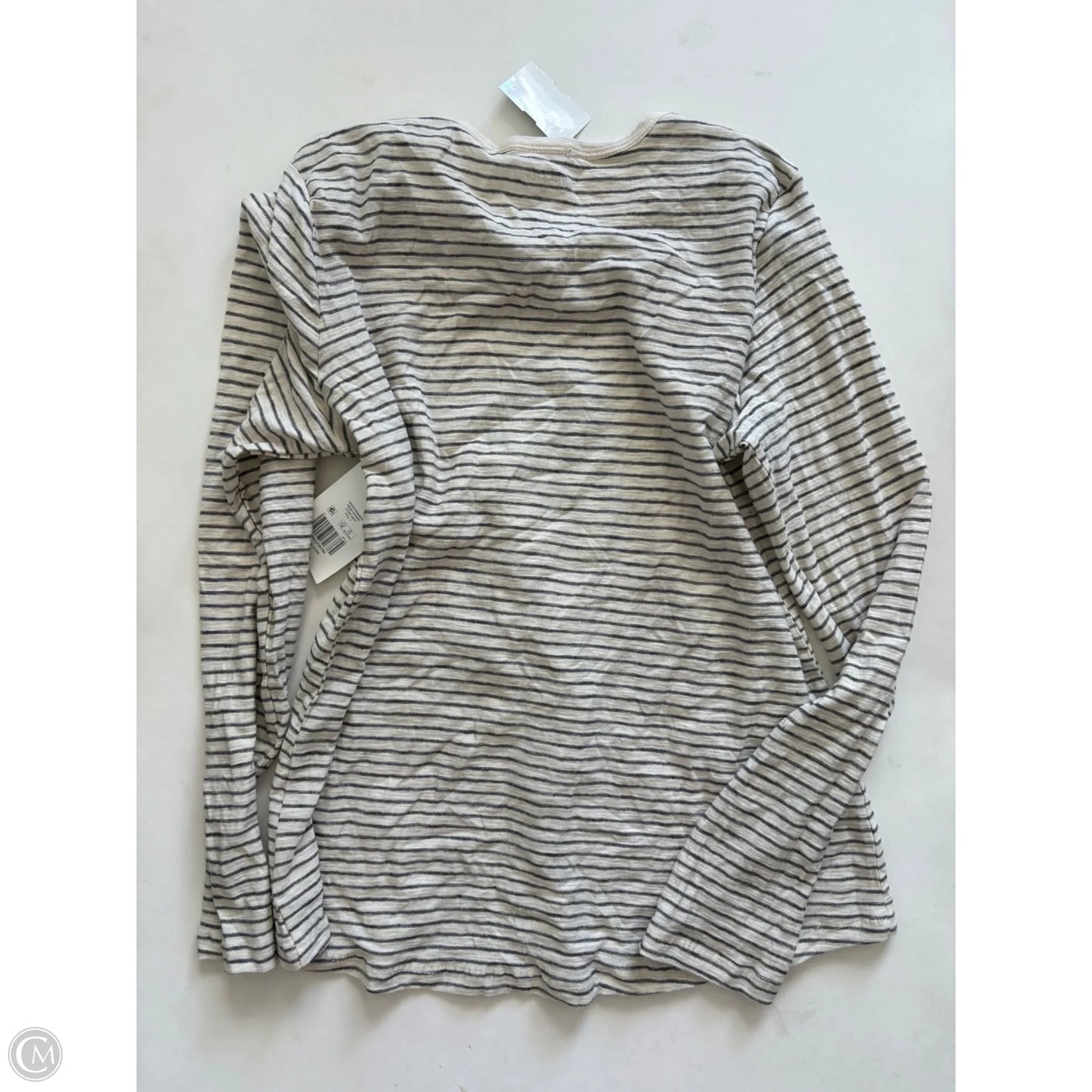 Top Long Sleeve By Wonderly In Striped Pattern, Size: M