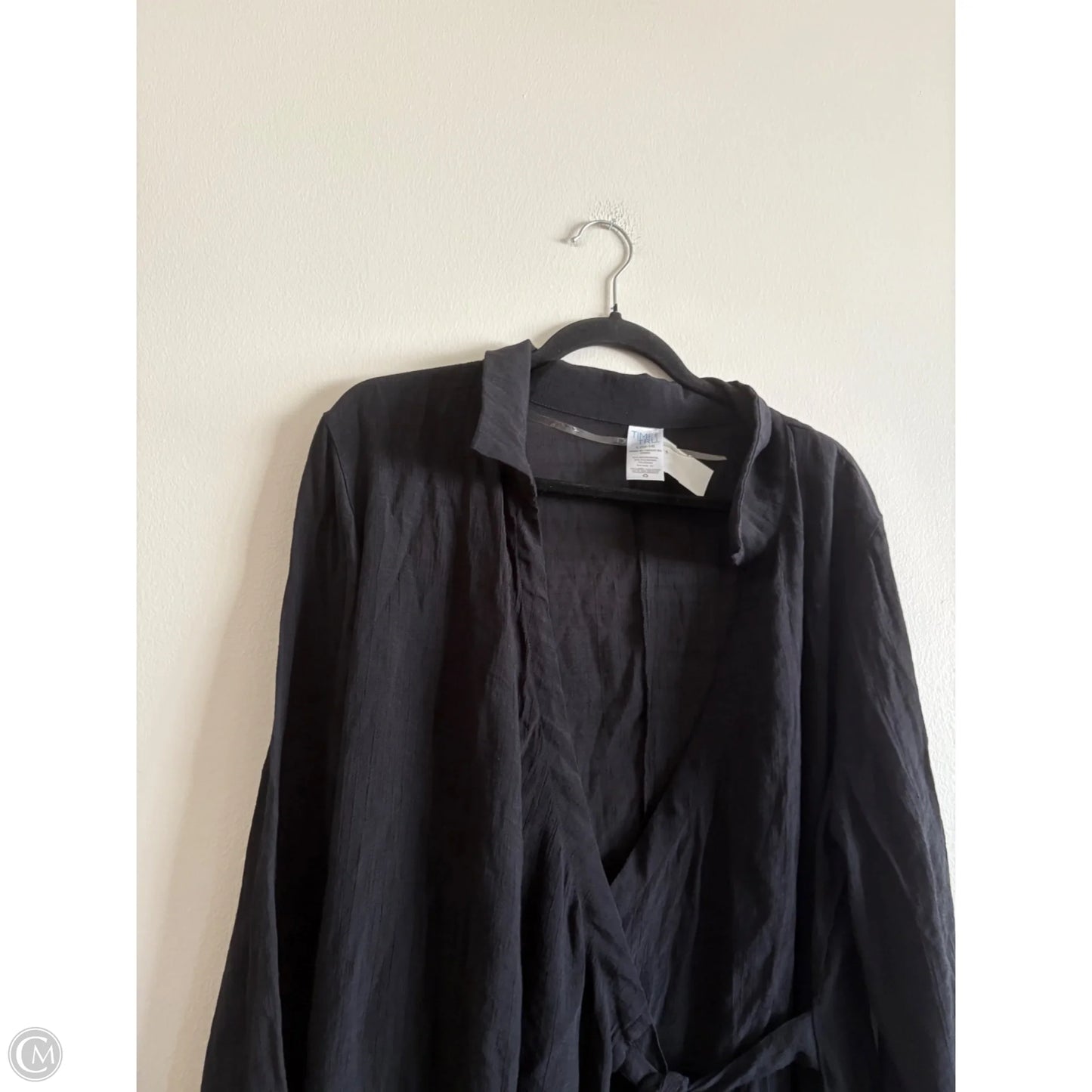 Top Long Sleeve By Time And Tru In Black, Size: L