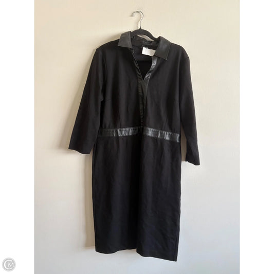 Dress Party Midi By Talbots In Black, Size: 16