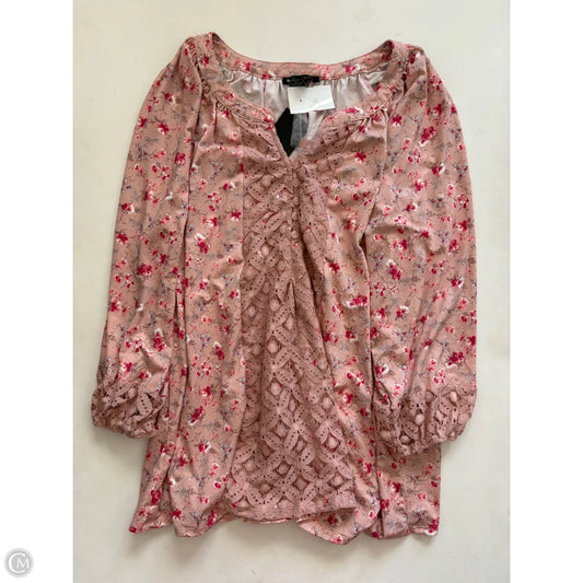Top 3/4 Sleeve By Robert Louis In Floral Print, Size: Xl