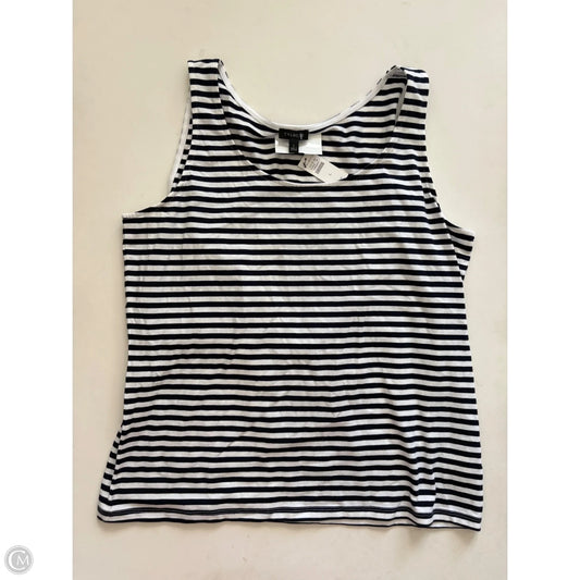 Top Sleeveless By Talbots In Striped Pattern, Size: L