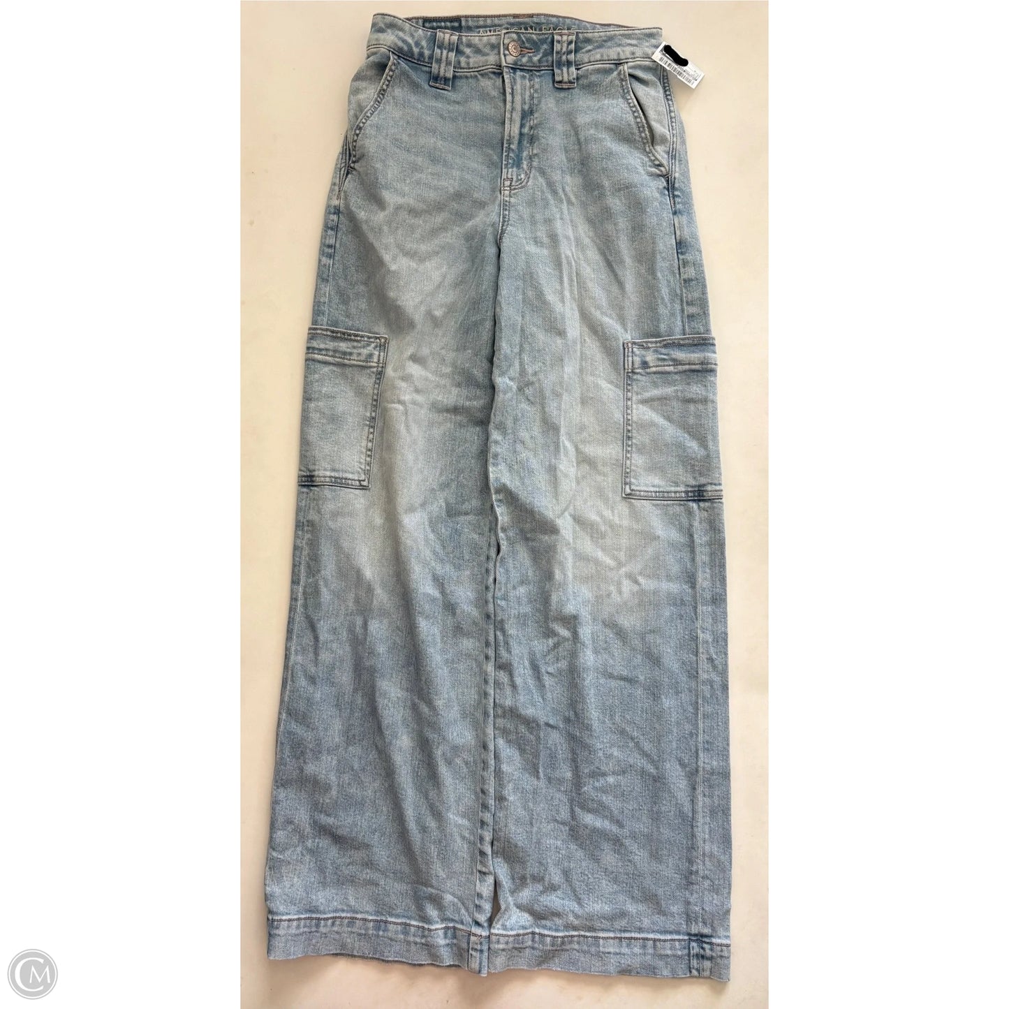 Jeans Wide Leg By American Eagle In Blue, Size: 0
