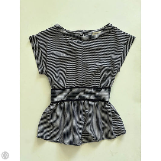 Top Short Sleeve By Monteau In Striped Pattern, Size: S