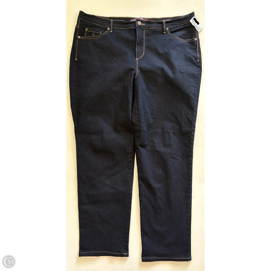 Jeans Straight By Gloria Vanderbilt In Blue, Size: 18