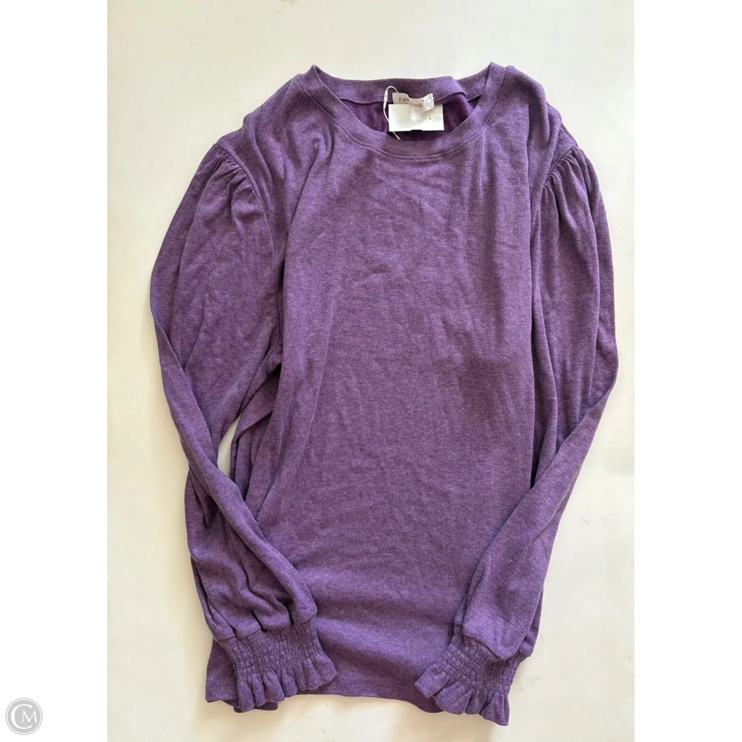Top Long Sleeve By FANTASLOOK In Purple, Size: Xxl