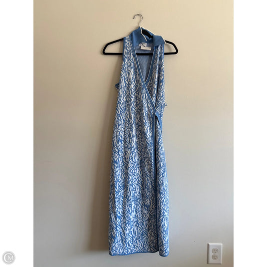 Dress Designer By Diane Von Furstenberg In Blue & White, Size: L