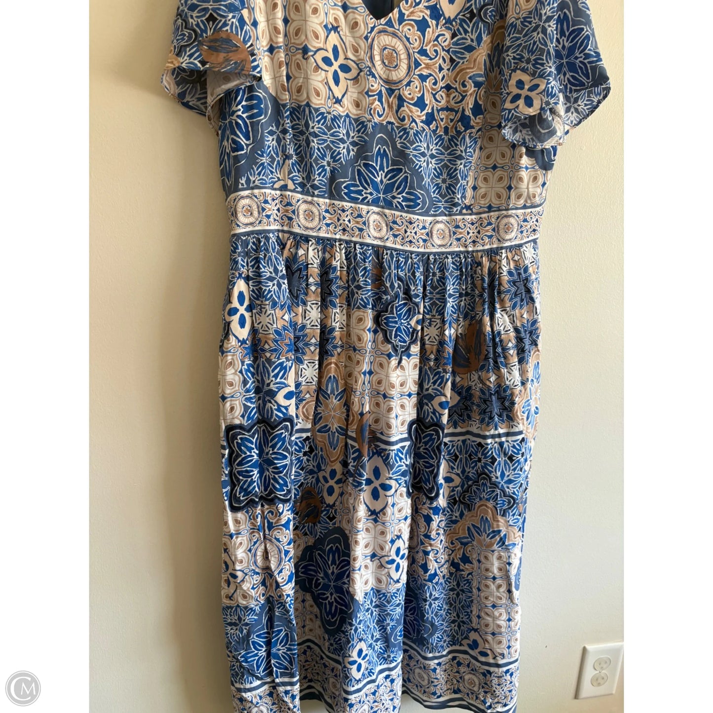 Dress Party Long By Talbots In Blue, Size: 16
