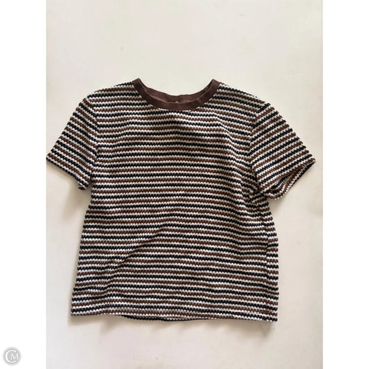 Top Short Sleeve By DAZY-LESS In Brown, Size: L