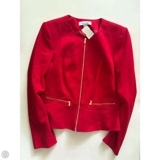 Blazer By Calvin Klein In Red, Size: 4