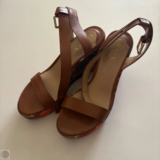 Shoes Heels Wedge By Lauren By Ralph Lauren In Multi-colored, Size: 8.5