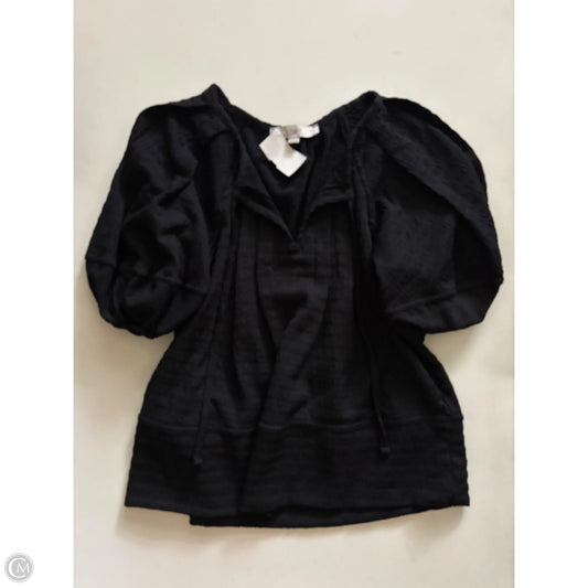 Top Short Sleeve By Loft In Black, Size: Xs