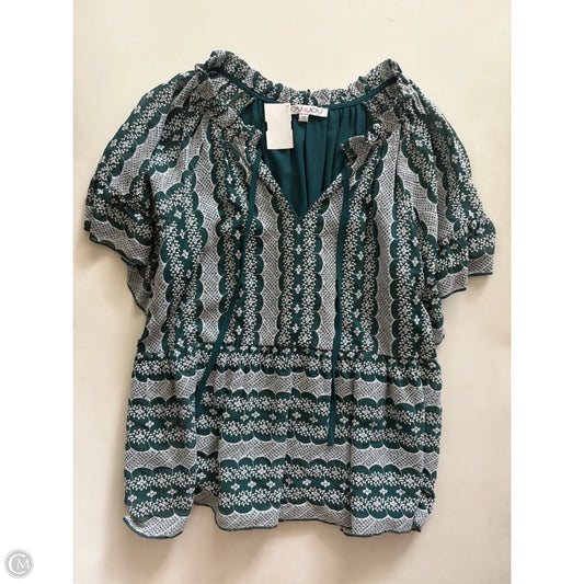Top Short Sleeve By Joy Joy In Teal, Size: M