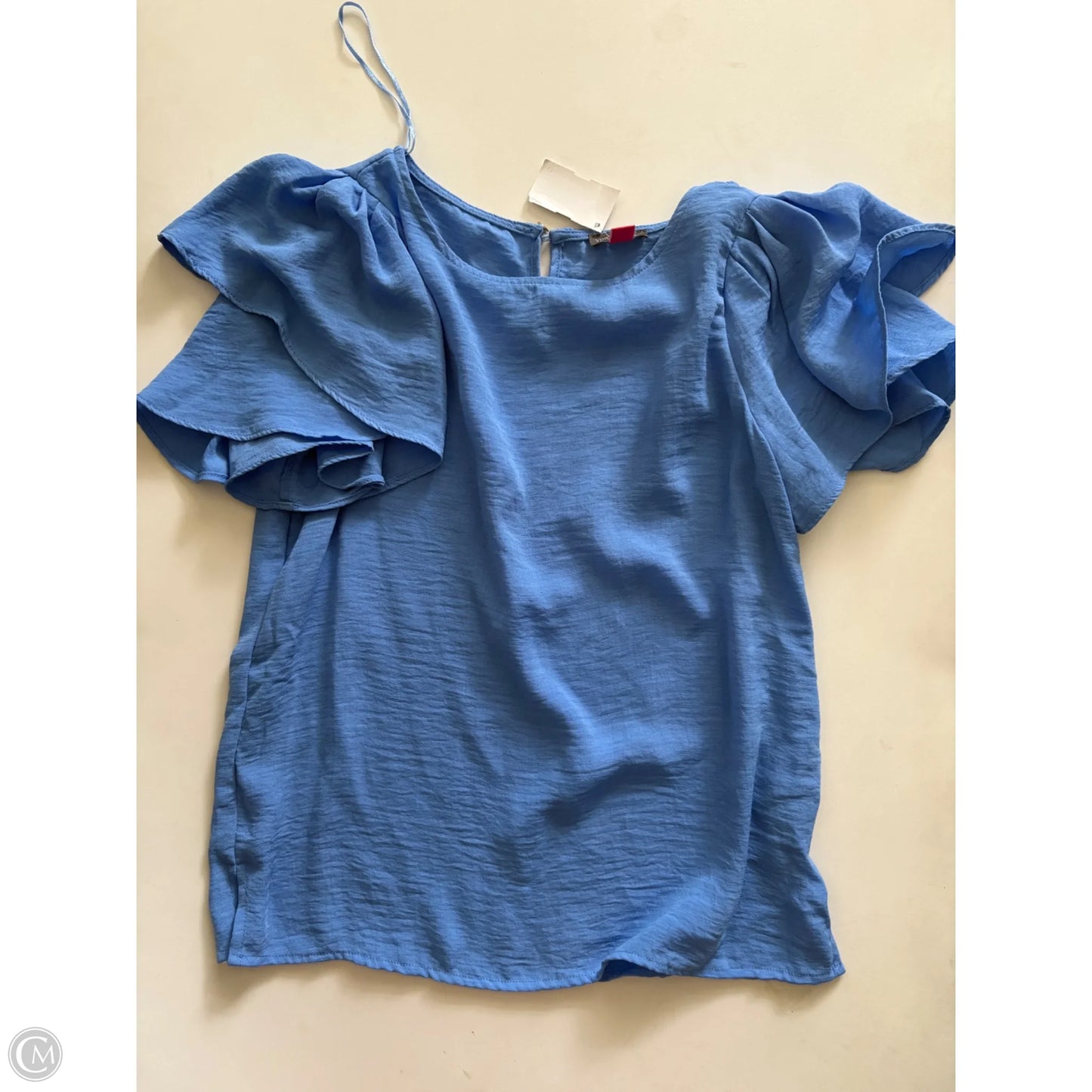 Top Short Sleeve By Vince Camuto In Blue, Size: Xs