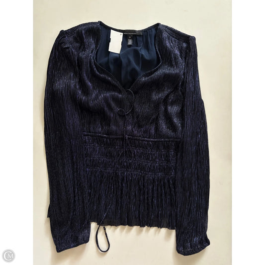 Top Long Sleeve By White House Black Market In Blue, Size: Xs