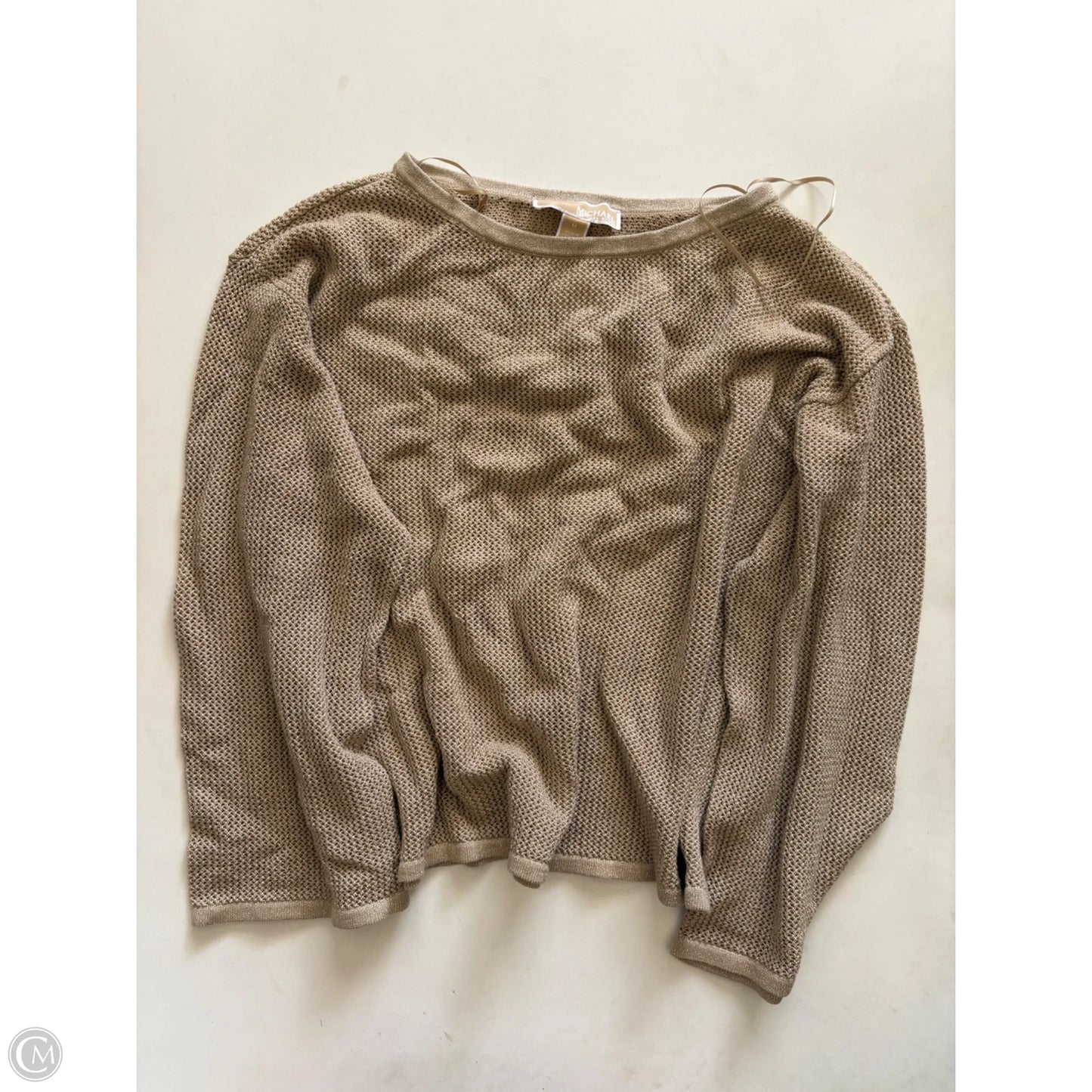Top Long Sleeve Designer By Michael Kors In Gold, Size: M
