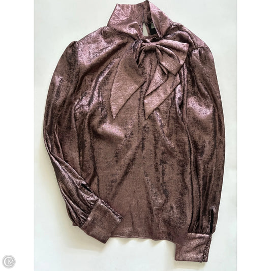 Top Long Sleeve By Ryegrass In Bronze, Size: L