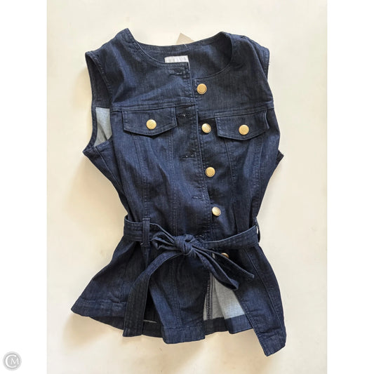 Top Sleeveless By Nine West In Blue Denim, Size: M