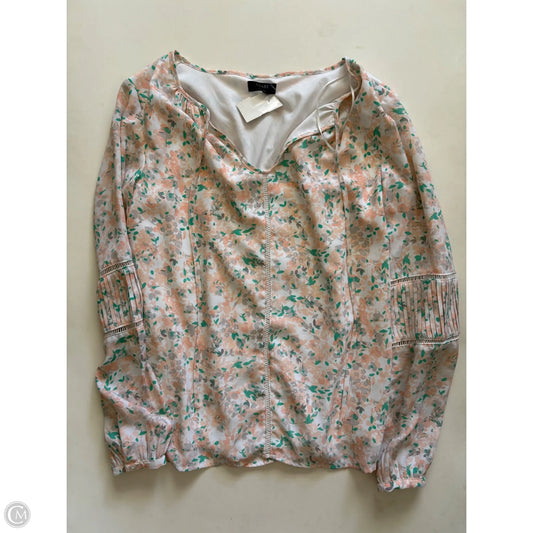 Top Long Sleeve By Kaari Blue In Floral Print, Size: S