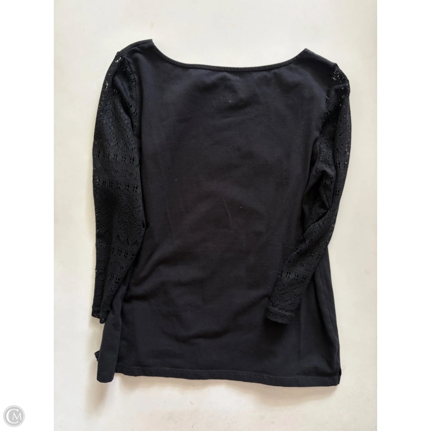 Top 3/4 Sleeve By Talbots In Black, Size: M