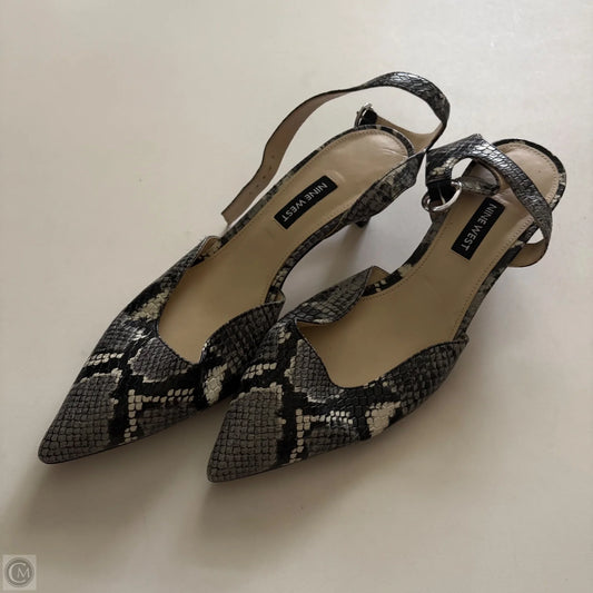 Shoes Heels Kitten By Nine West In Animal Print, Size: 8