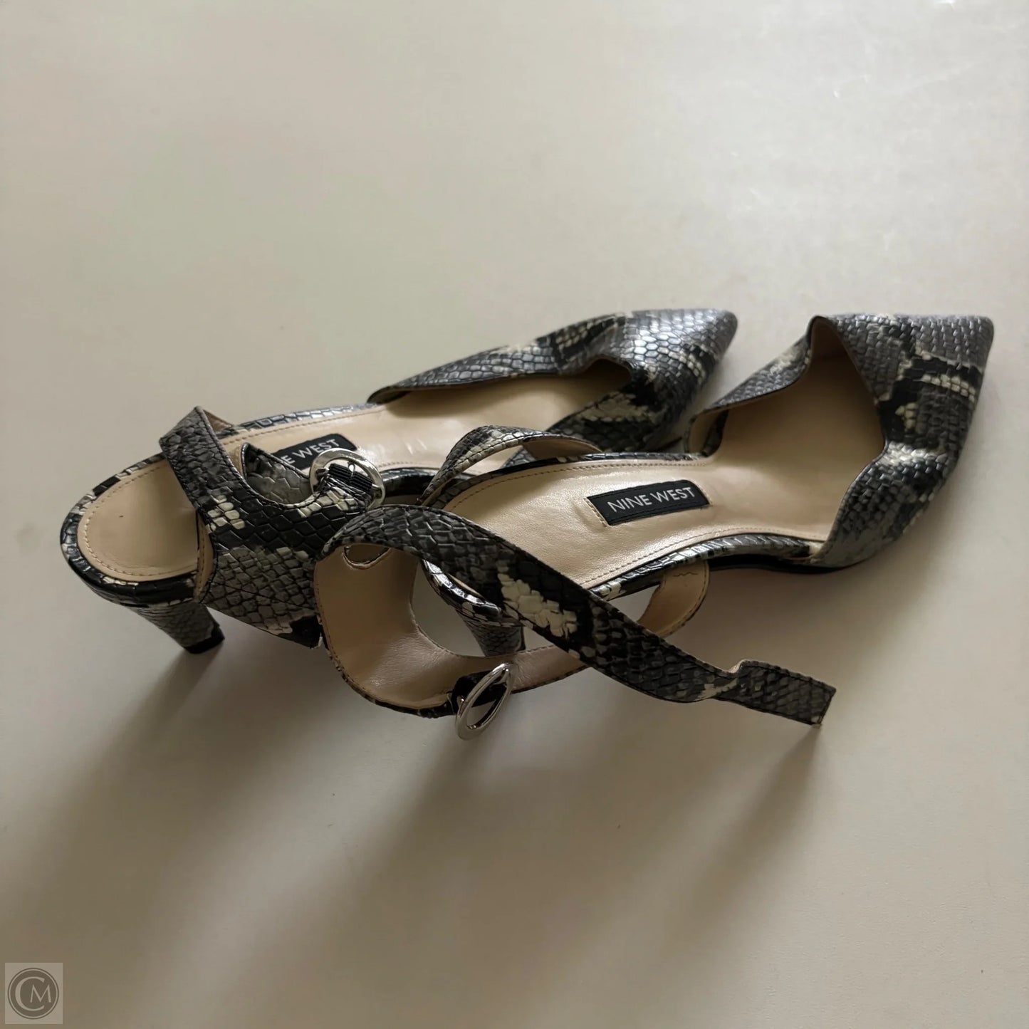 Shoes Heels Kitten By Nine West In Animal Print, Size: 8