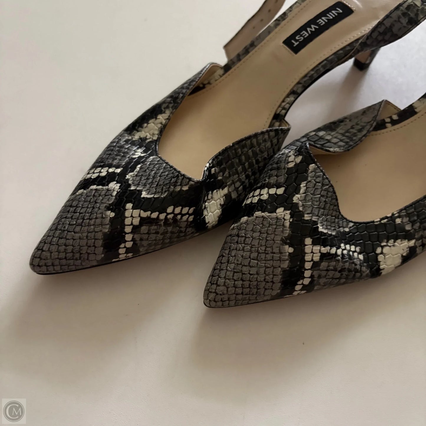 Shoes Heels Kitten By Nine West In Animal Print, Size: 8