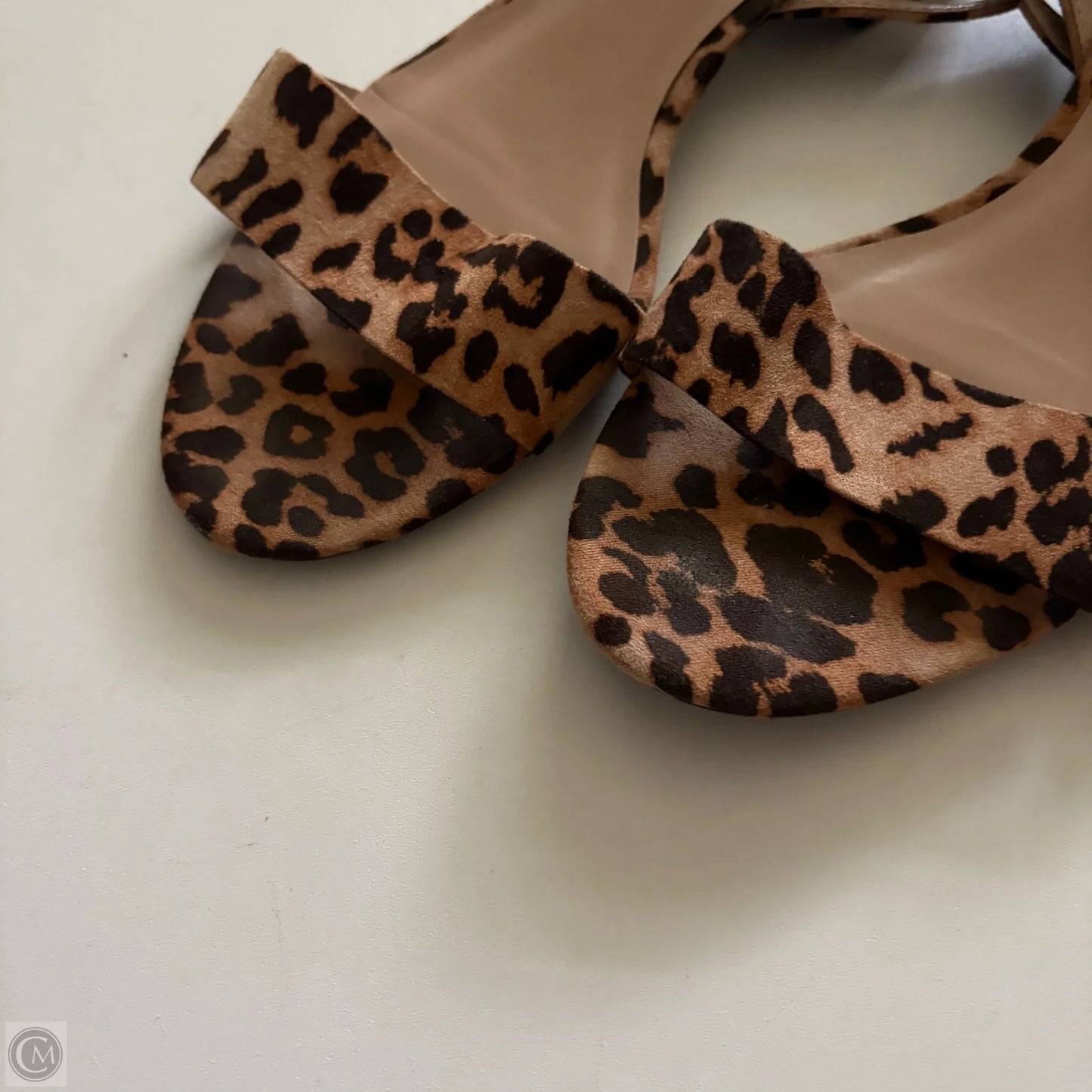 Sandals Heels Block By A New Day In Animal Print, Size: 7.5