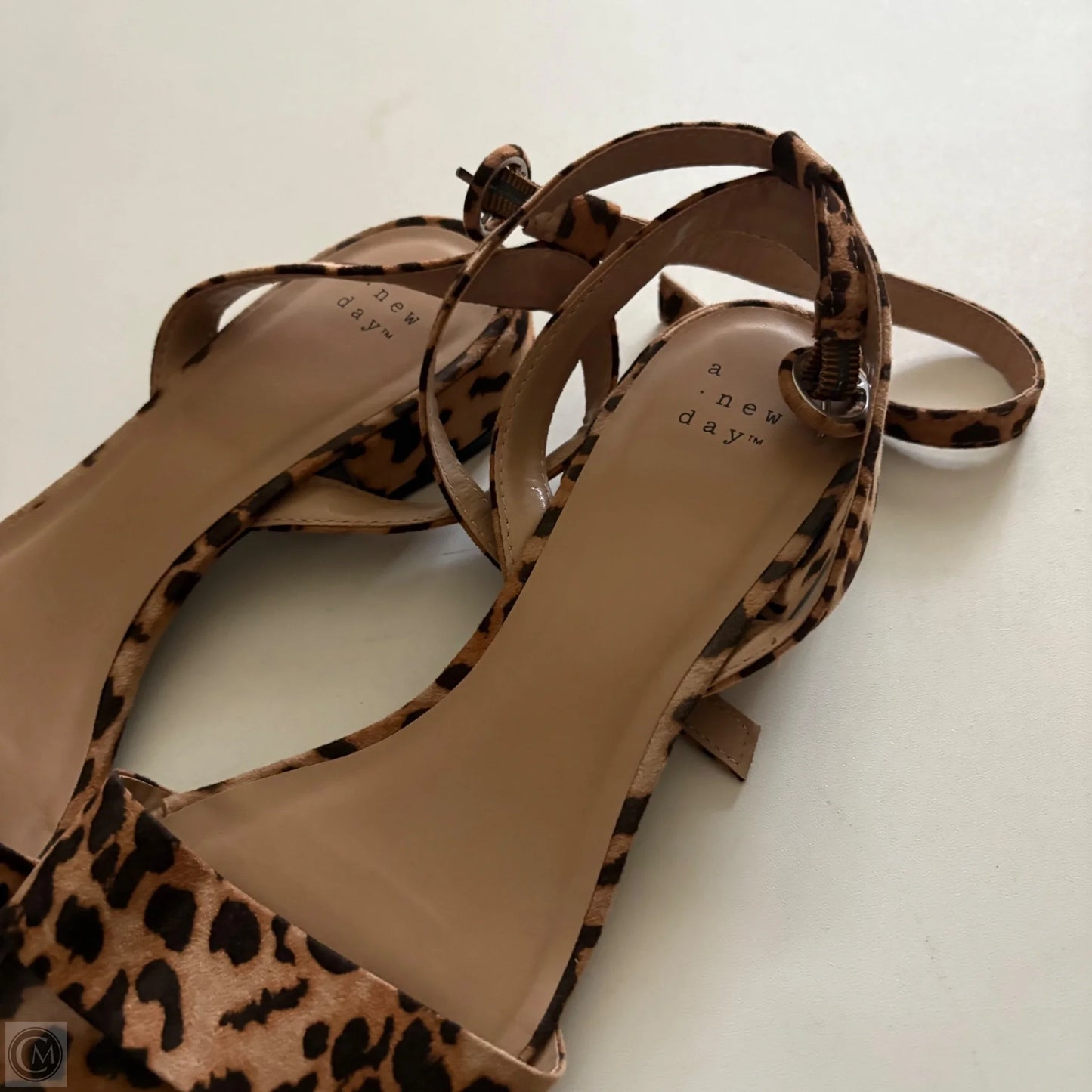 Sandals Heels Block By A New Day In Animal Print, Size: 7.5