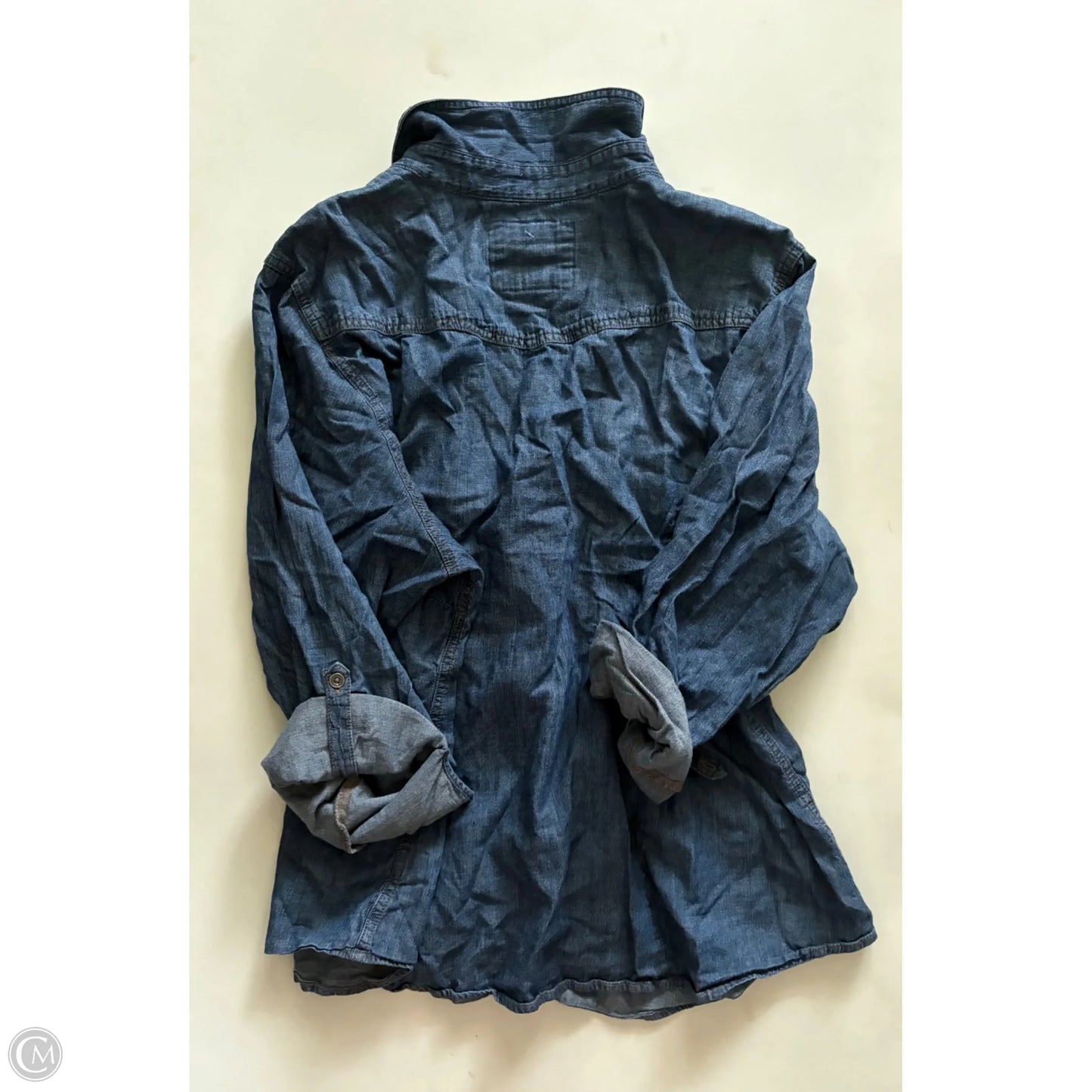 Top Long Sleeve By Sonoma In Blue Denim, Size: 3x