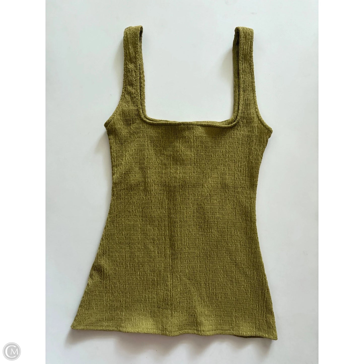 Top Sleeveless By Zara In Green, Size: M