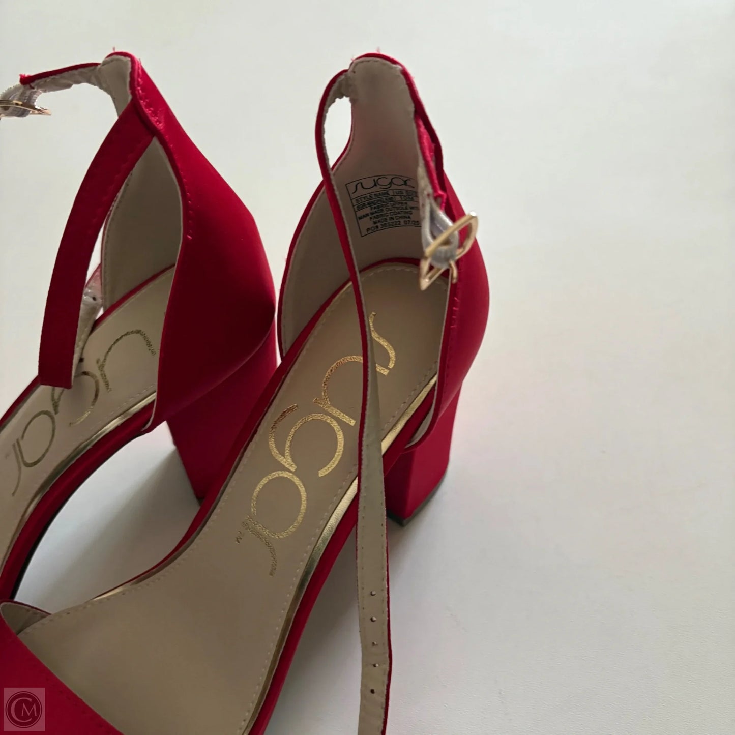 Shoes Heels Block By Sugar In Red, Size: 10