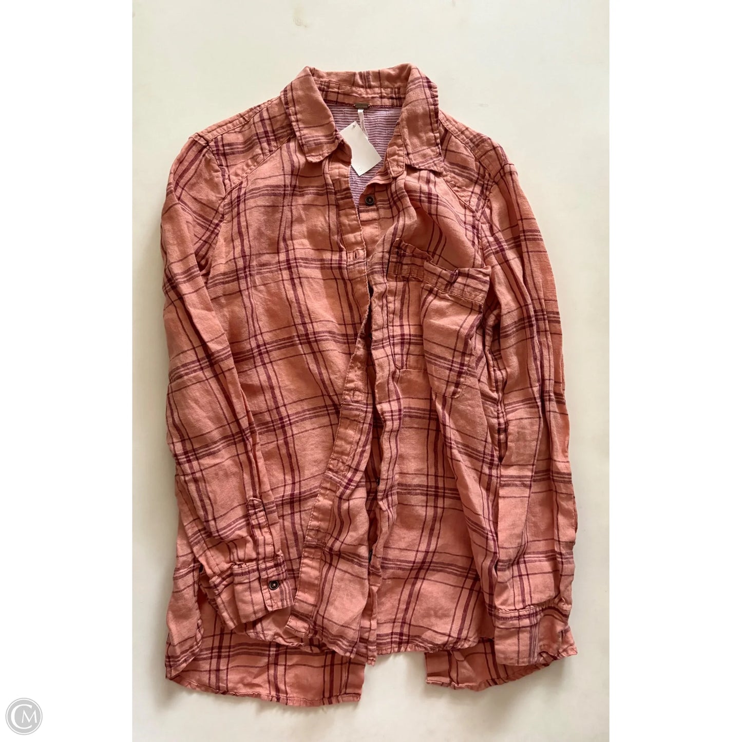 Top Long Sleeve By Free People In Orange, Size: S