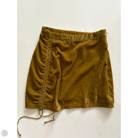 Skirt Mini & Short By Free People In Gold, Size: 4