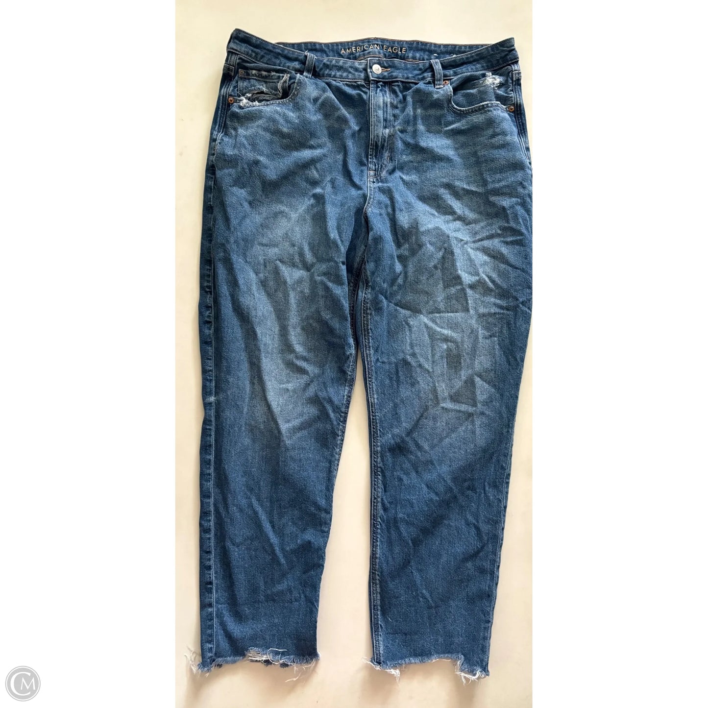 Jeans Straight By American Eagle In Blue, Size: 18