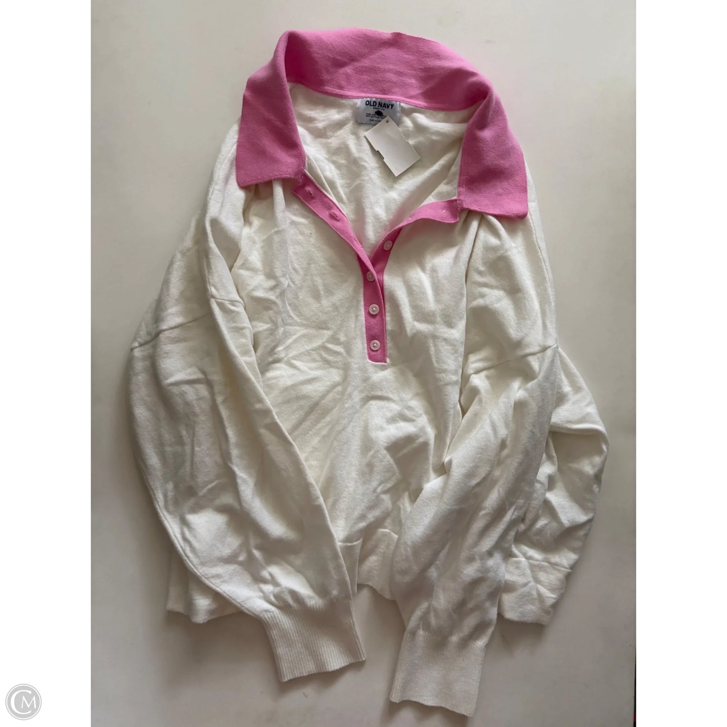 Top Long Sleeve By Old Navy In White, Size: 2x
