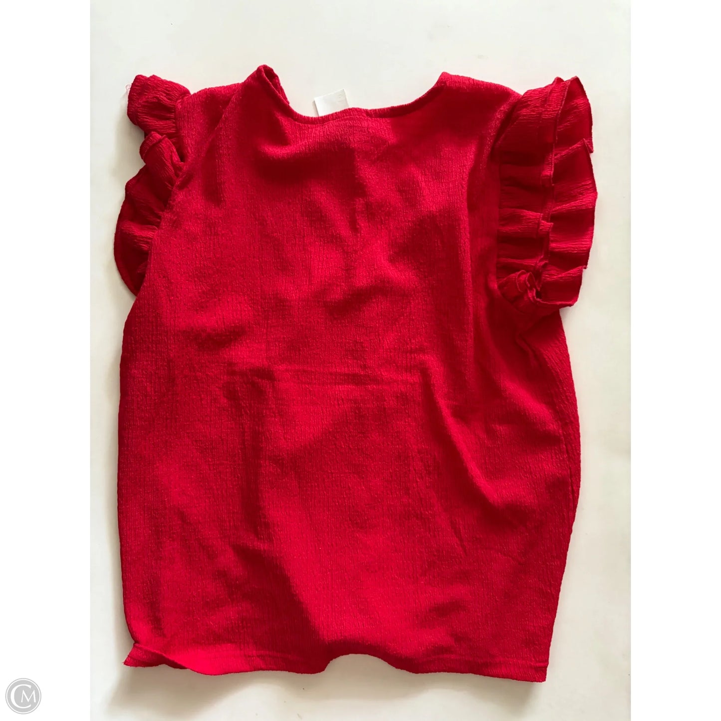 Top Short Sleeve By Absolutely Famous In Red, Size: Xl
