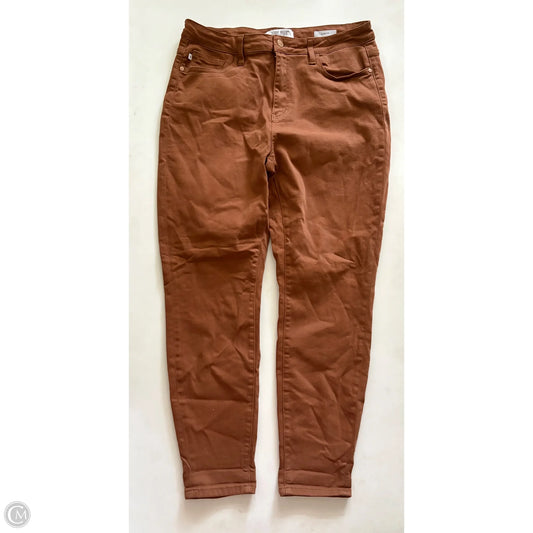 Jeans Straight By Judy Blue In Tan, Size: 14