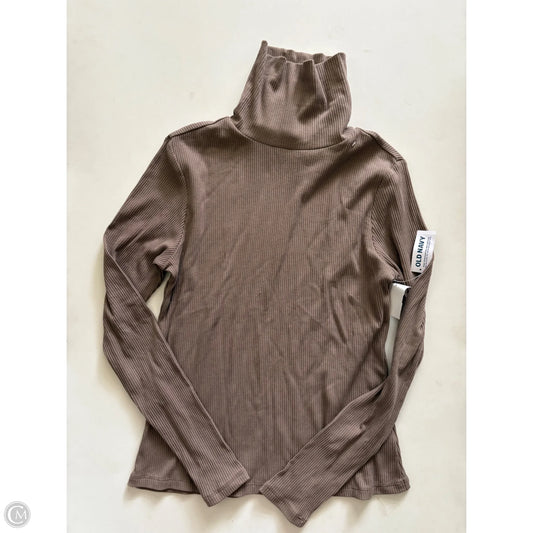 Top Long Sleeve By Old Navy In Brown, Size: M