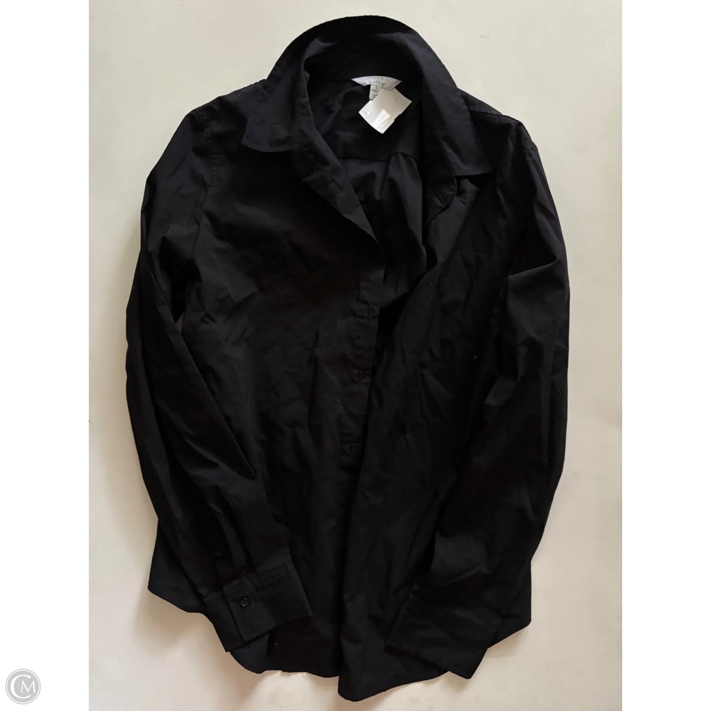 Top Long Sleeve By Time And Tru In Black, Size: L