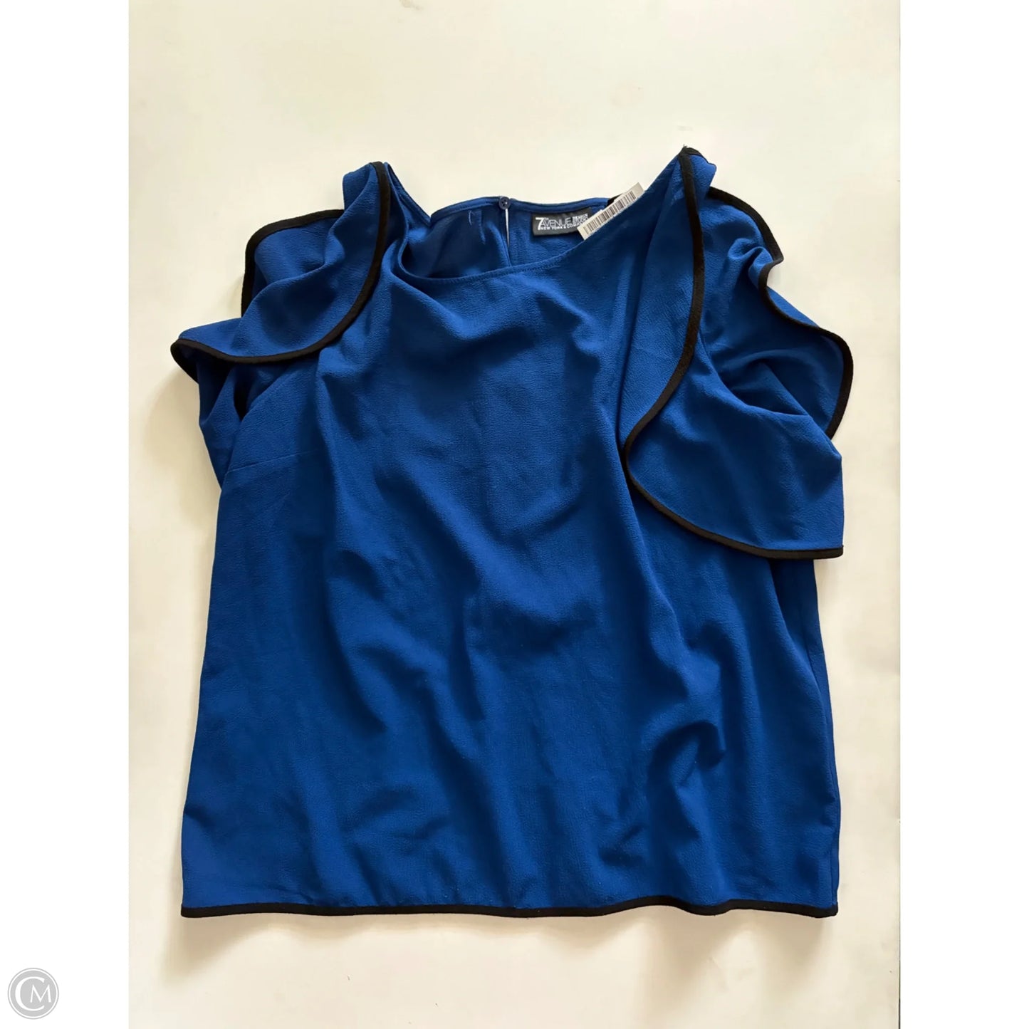 Top Short Sleeve By 7TH AVENUE In Blue, Size: L