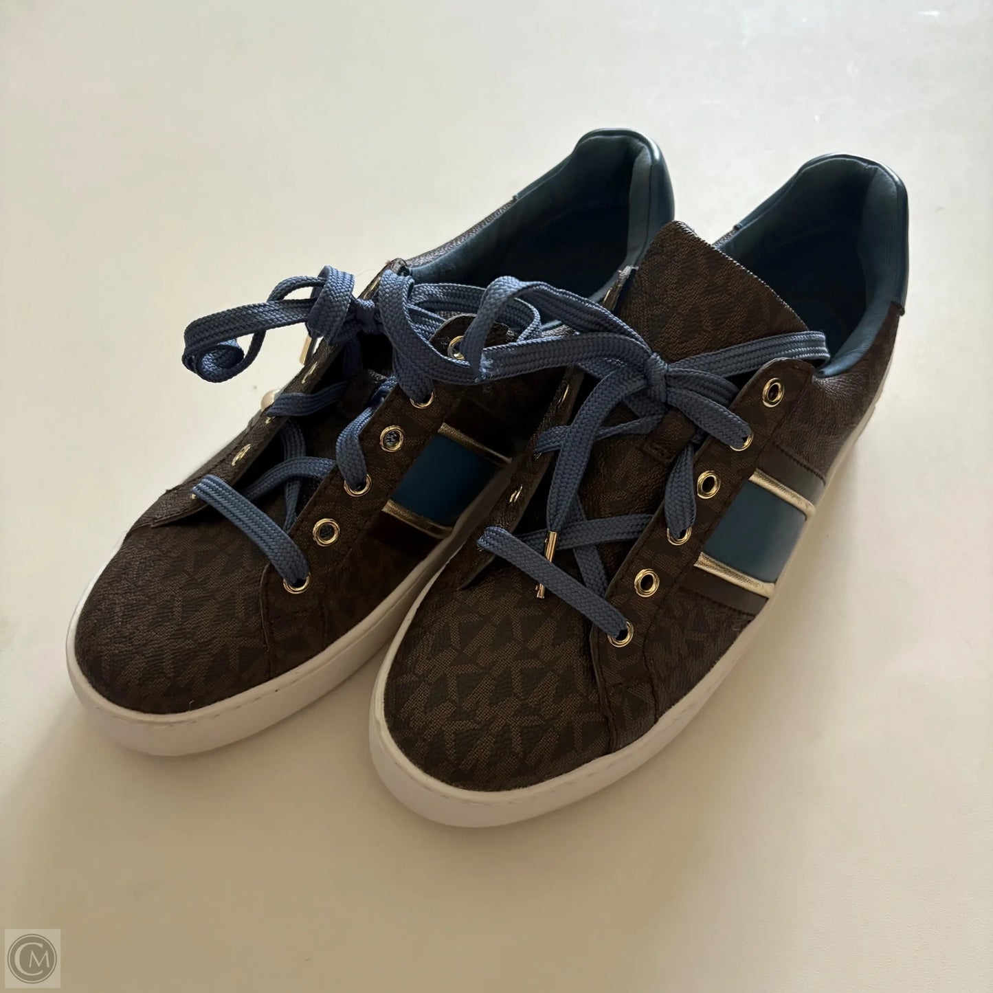 Shoes Designer By Michael Kors In Blue & Brown, Size: 8