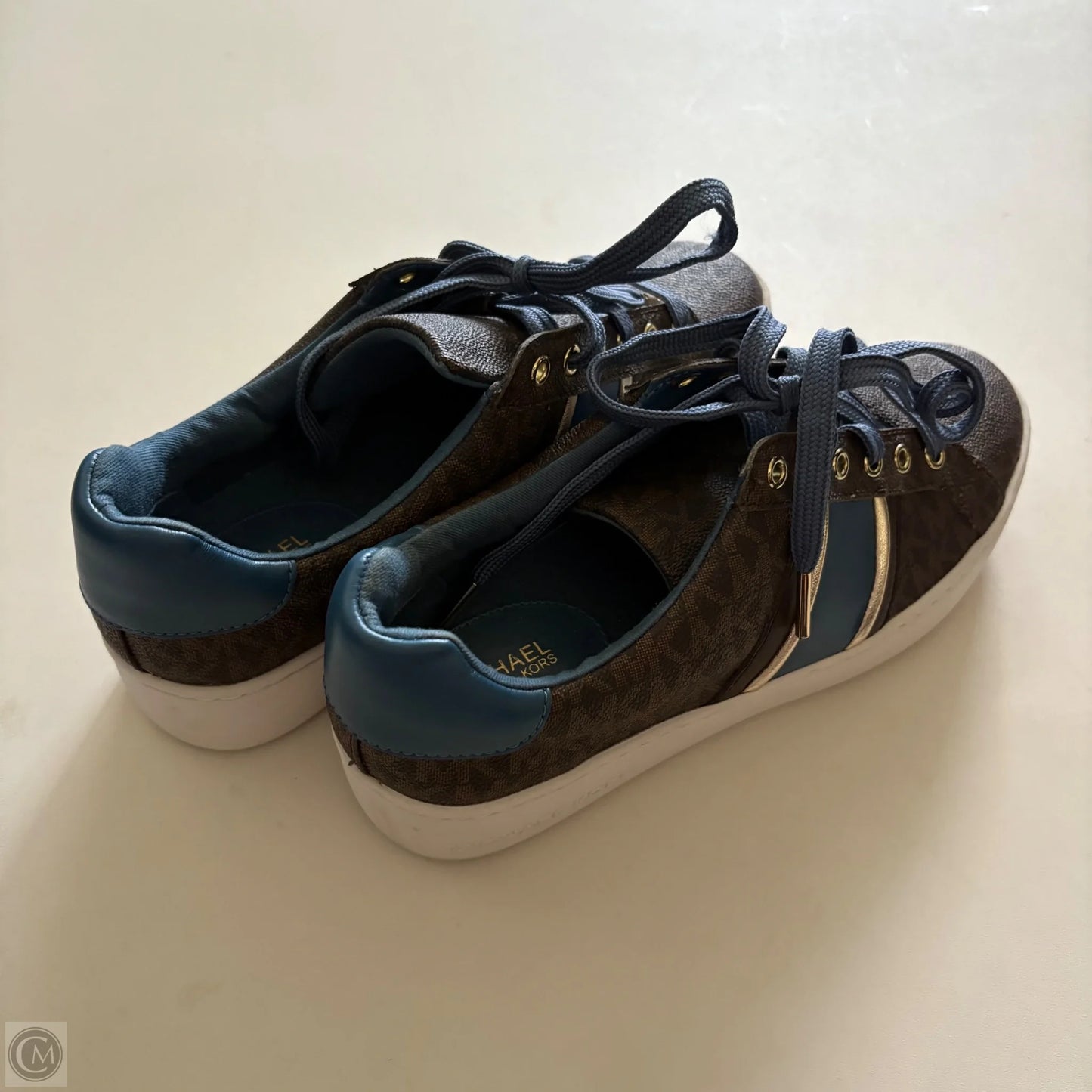 Shoes Designer By Michael Kors In Blue & Brown, Size: 8