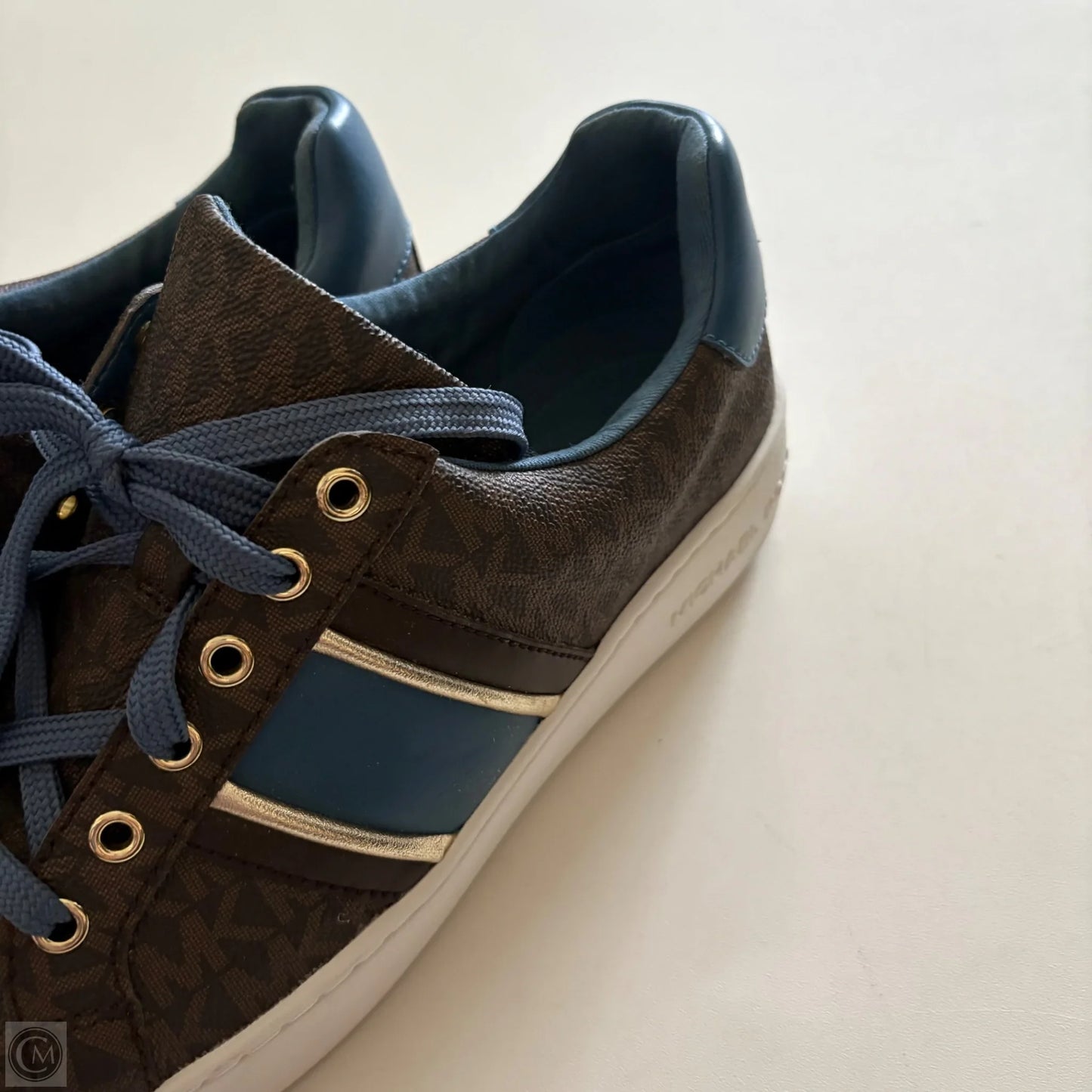 Shoes Designer By Michael Kors In Blue & Brown, Size: 8