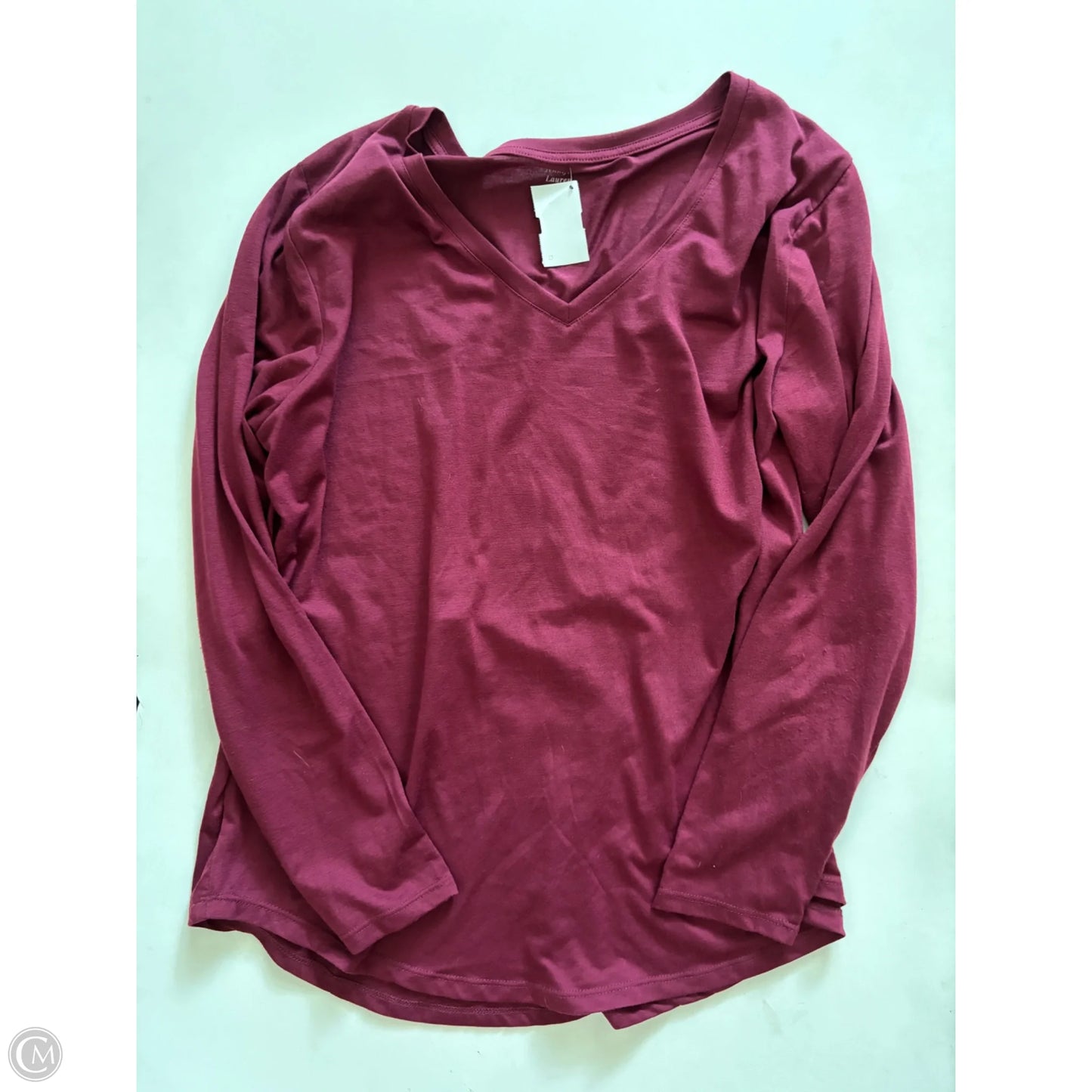 Top Long Sleeve By Jennifer Lauren In Maroon, Size: 2x