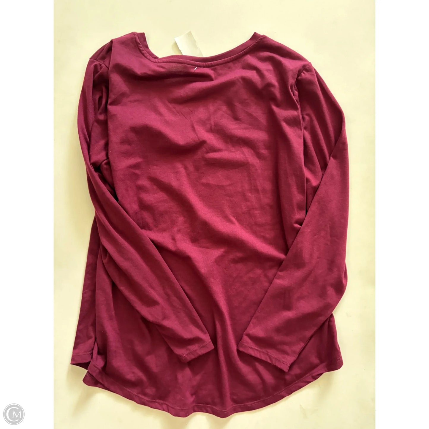 Top Long Sleeve By Jennifer Lauren In Maroon, Size: 2x