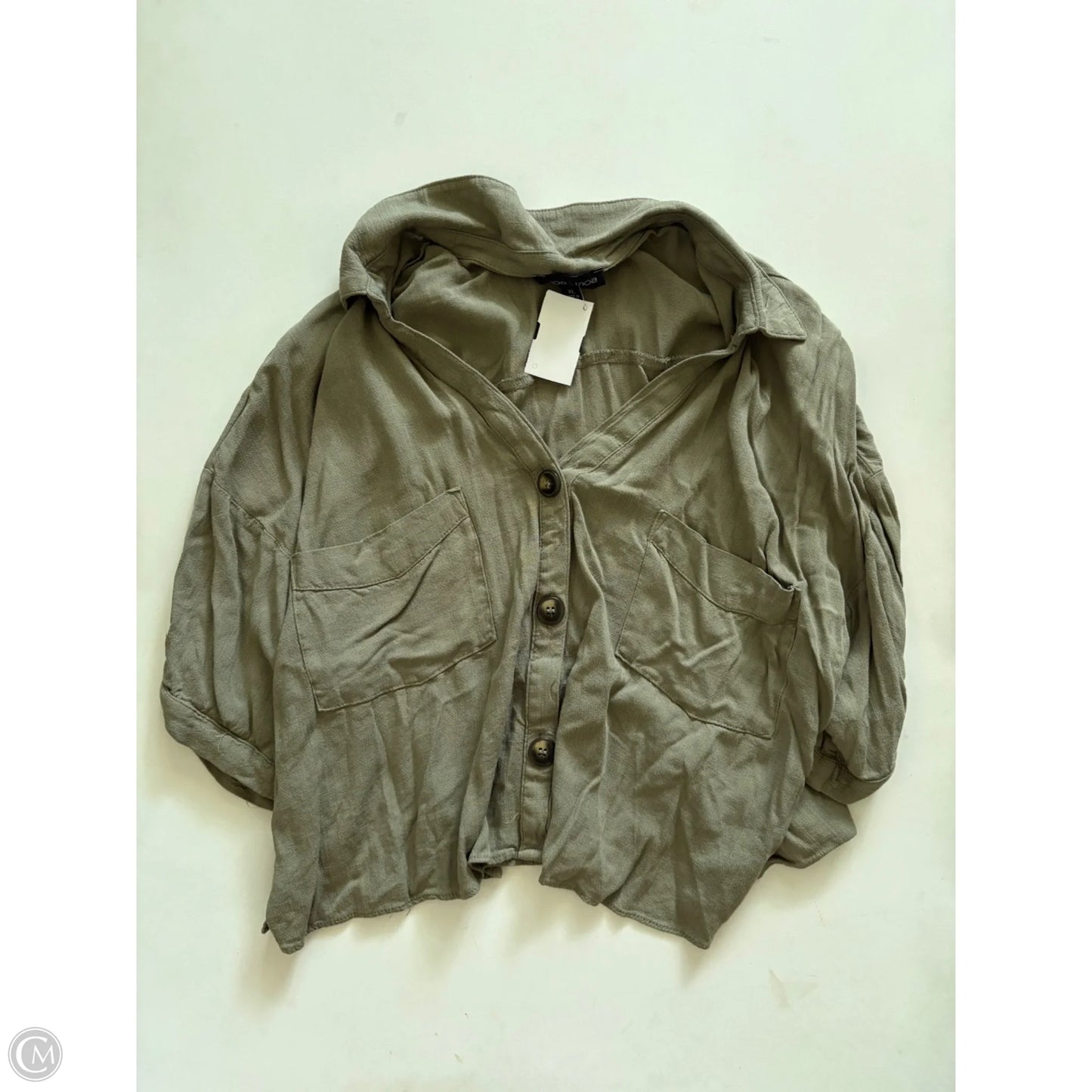 Top Short Sleeve By Moa Moa In Green, Size: Xl
