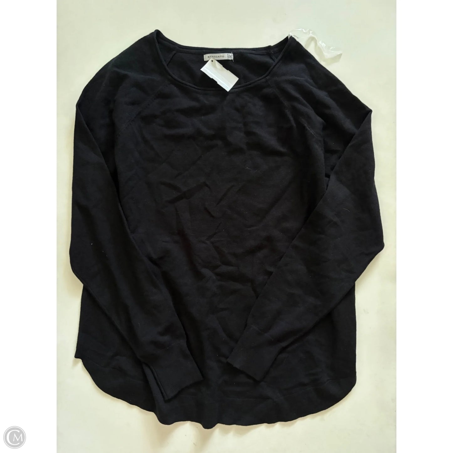 Top Long Sleeve By Staccato In Black, Size: M