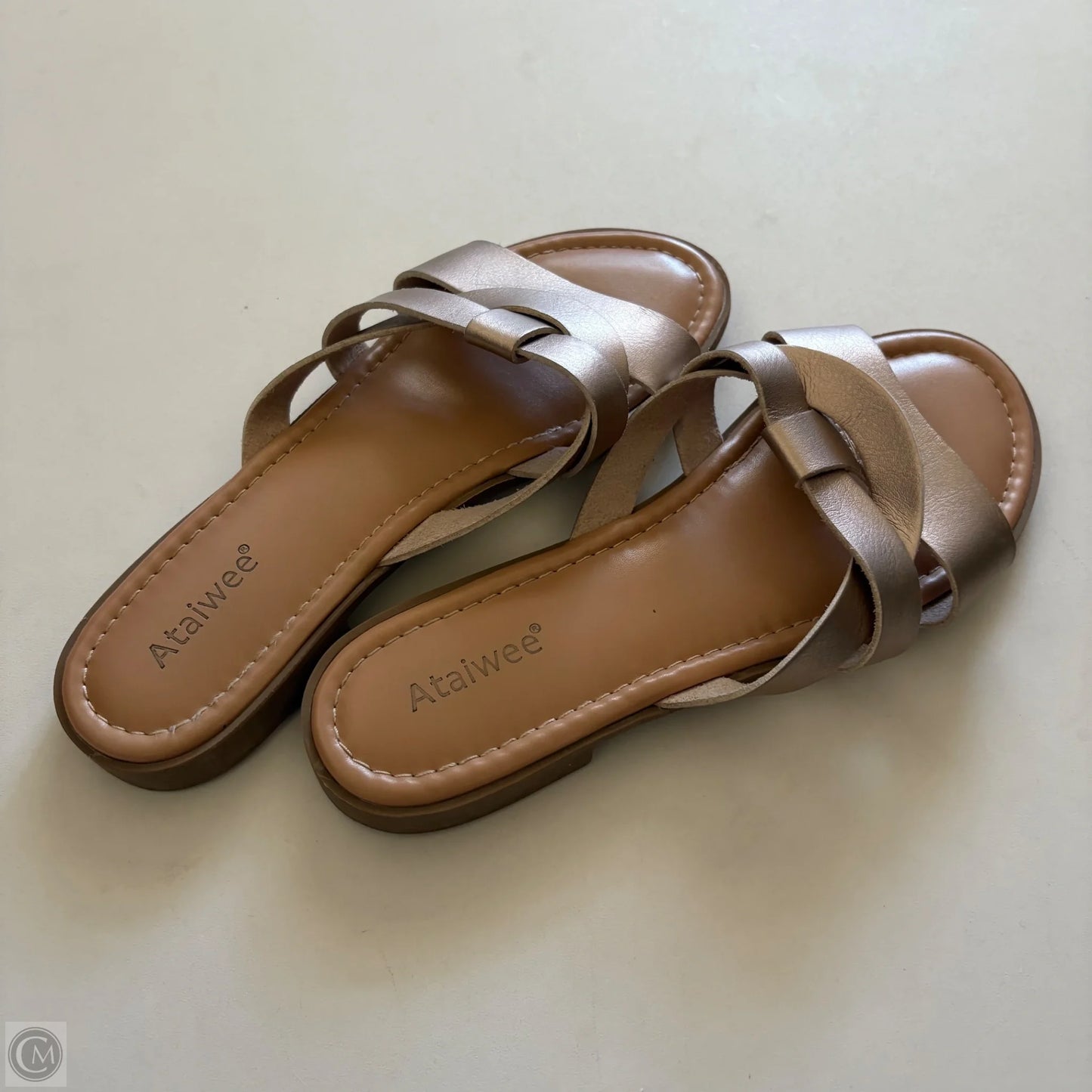 Sandals Flats By ATAIWEE In Rose Gold, Size: 9