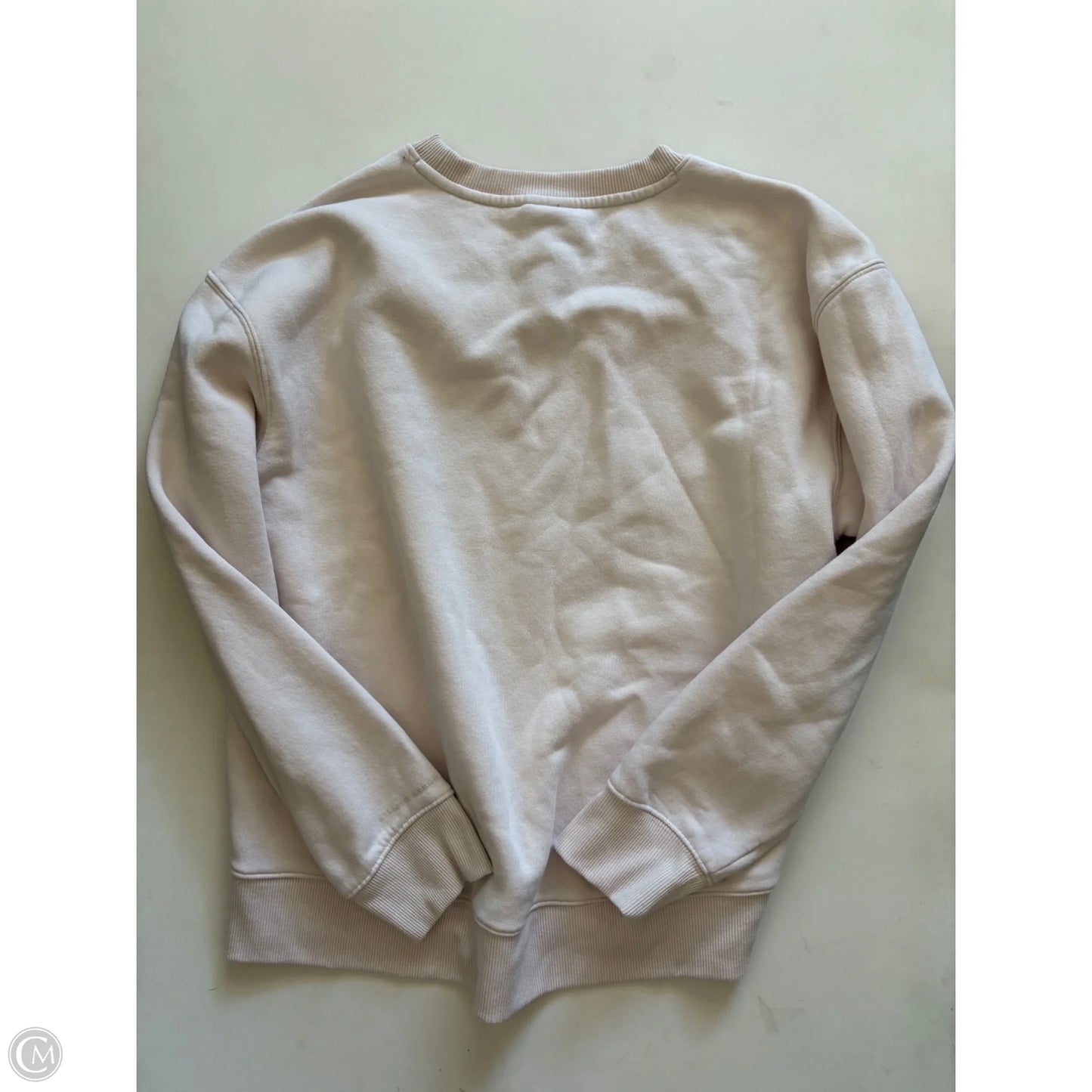 Sweatshirt Crewneck By Athletic Works In Cream, Size: M