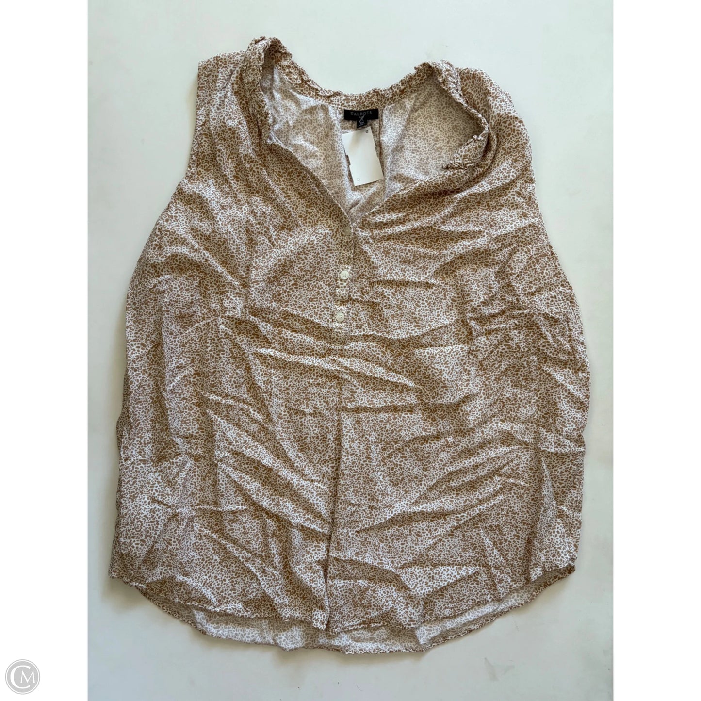 Top Sleeveless By Talbots In Tan, Size: 2x